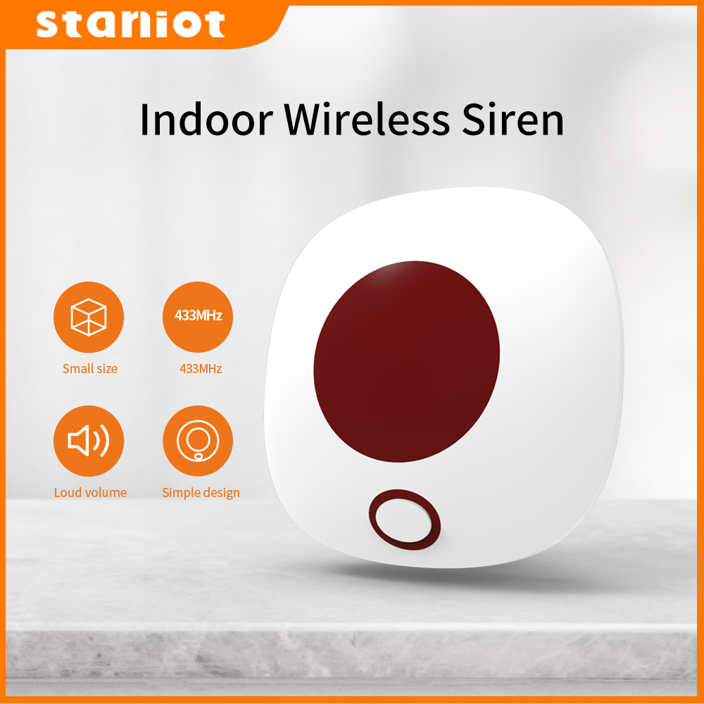Sim Gsm Alarm - Staniot Sirene Nirkabel Dalam Ruangan 433Mhz