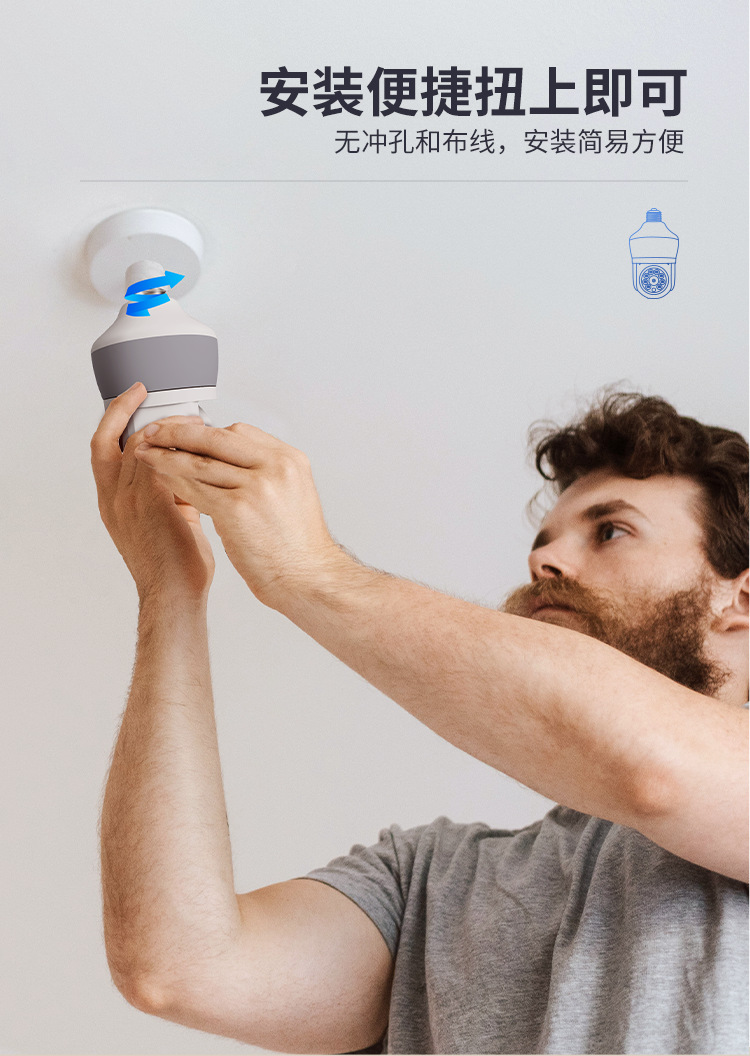 Home Security Flood Lights - Kamera Dome IP PTZ Nirkabel Yoosee