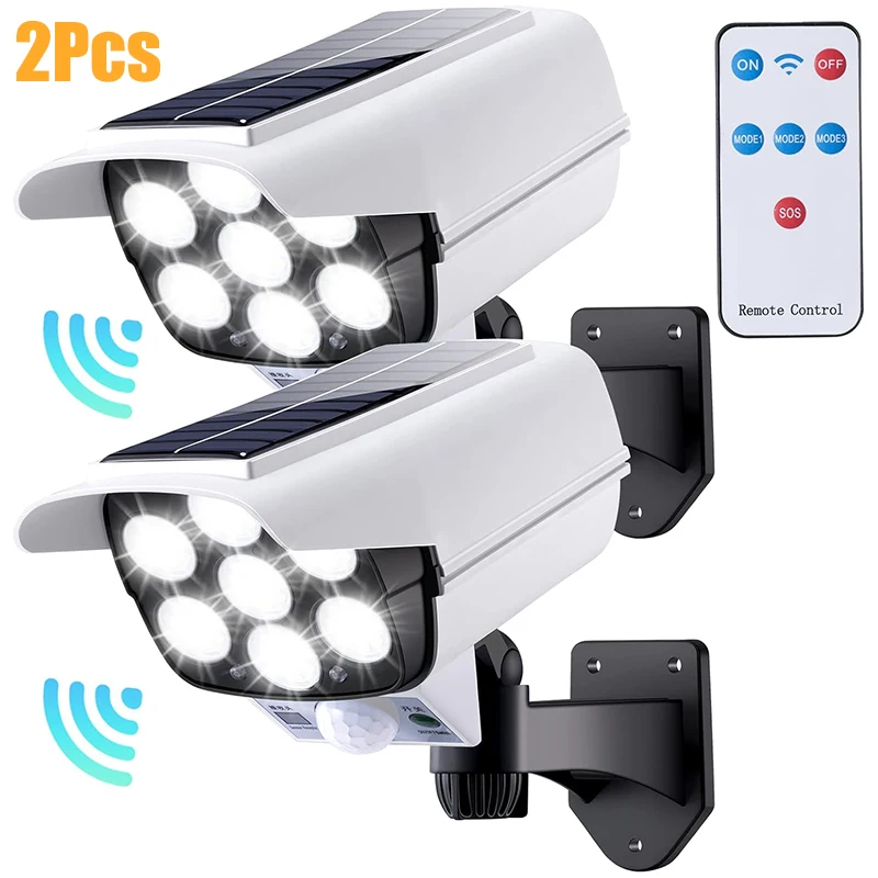 Home Security Flood Lights - 1-2 Pak 77LED Lampu LED Sensor