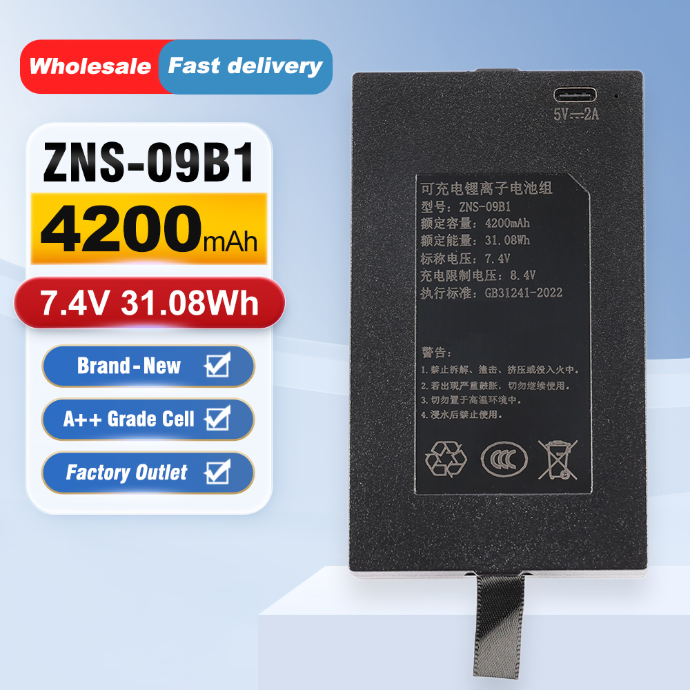 Home Security Battery Replacement - ZNS-09B1 4200mAh C+C- P-P+ Baterai Pengganti
