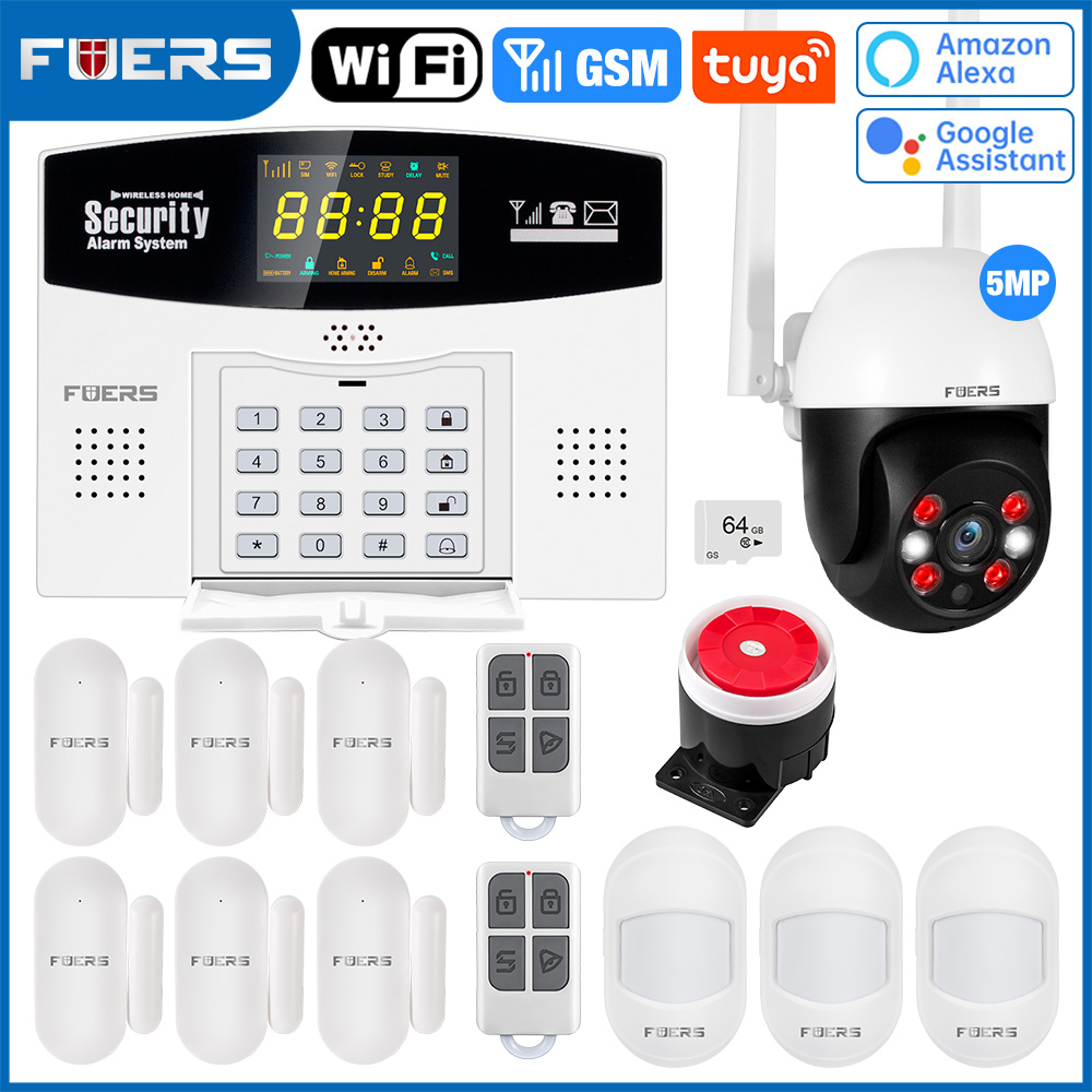 Fuers Tuya Kit Sistem Alarm Pi - Home Security Front Door Camera ulasan dan harga