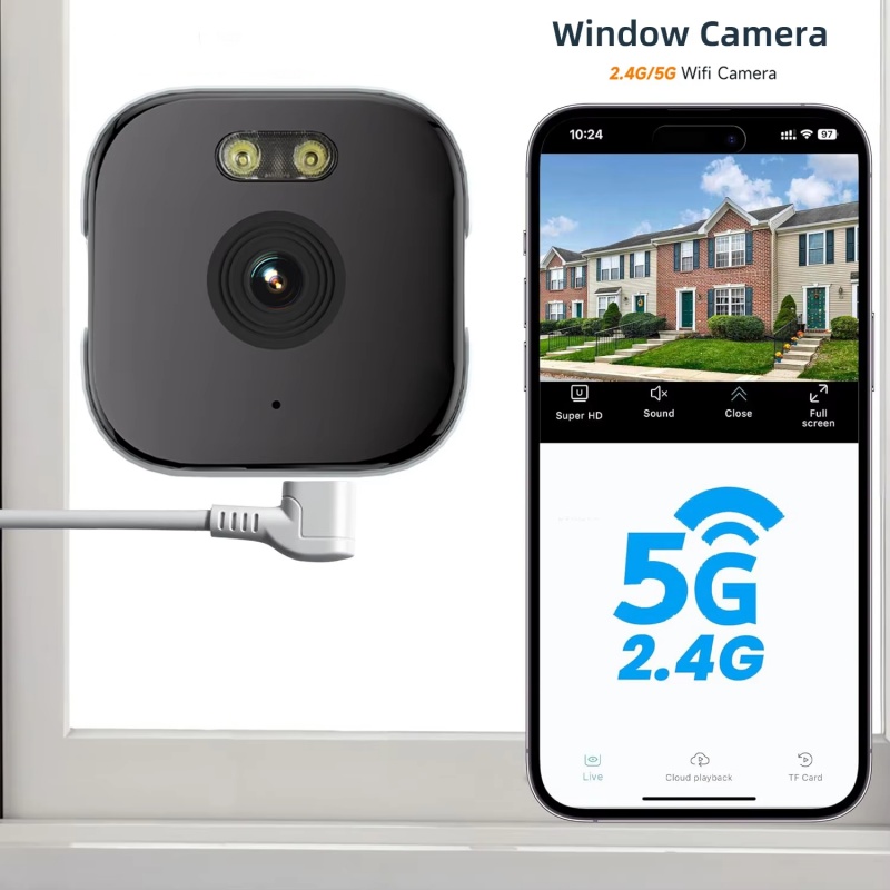 Kamera Jendela 4K WiFi 5GHz Ka - Home Security Robot ulasan dan harga
