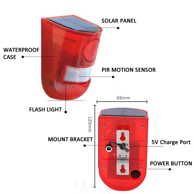 Lampu Alarm Tenaga Surya Tahan - Sim Gsm Alarm ulasan dan harga